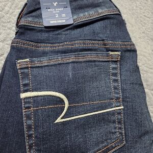 Women's Super Stretch Jeans - Dark Blue,American Eagle,Size 2 Long,New!